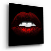 Red Lips Glass Wall Art.
